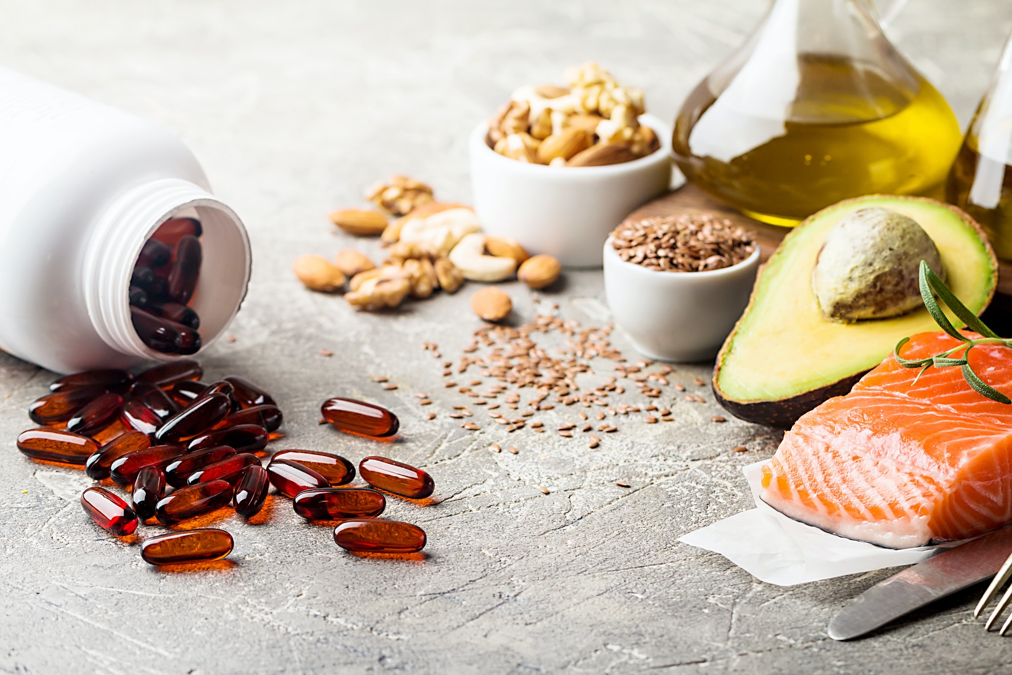 Healthy fats in nutrition.