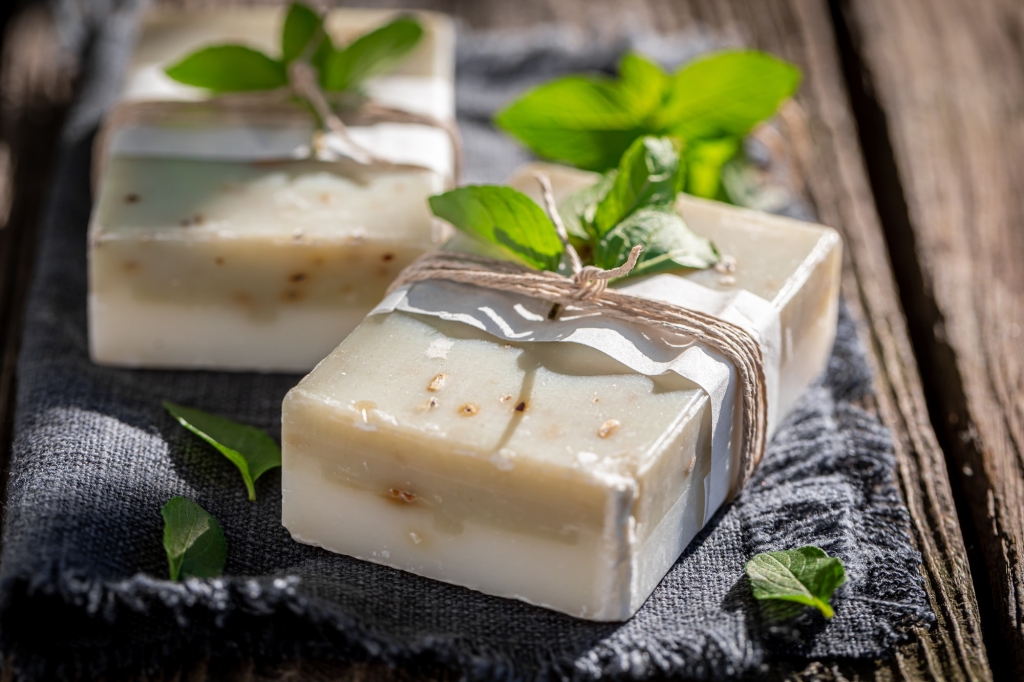 Healthy and natural mint soap good for any skin