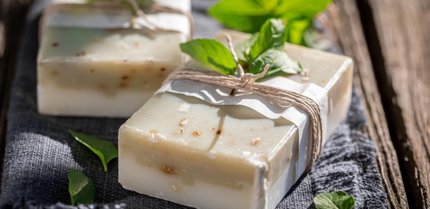 Healthy and natural mint soap good for any skin